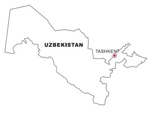Карта Узбекистана