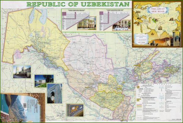 Политическая карта Узбекистана