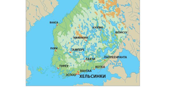 Финляндия на карте
