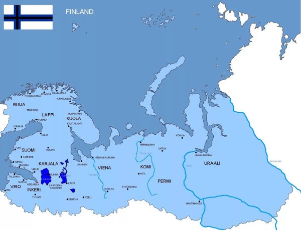 Великая Финляндия карта