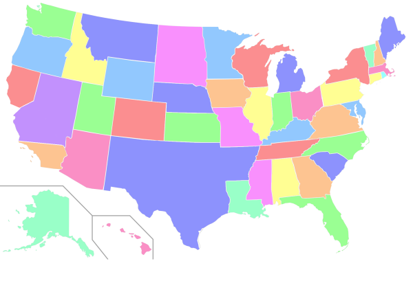 USA States Map