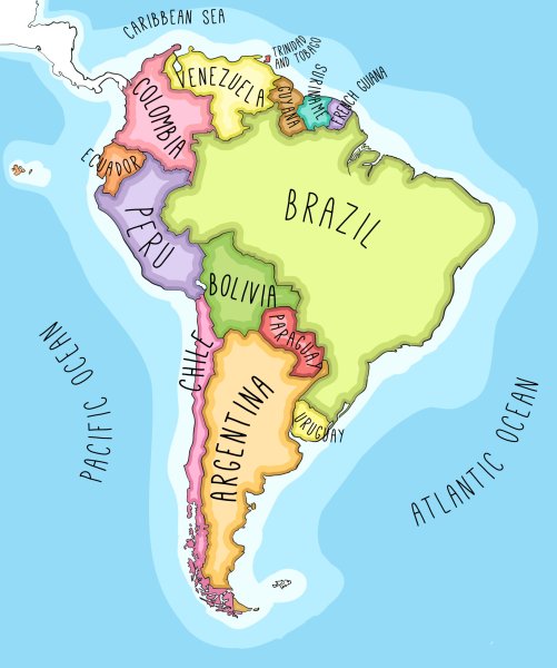 Рисунки карта южной америки (43 фото)