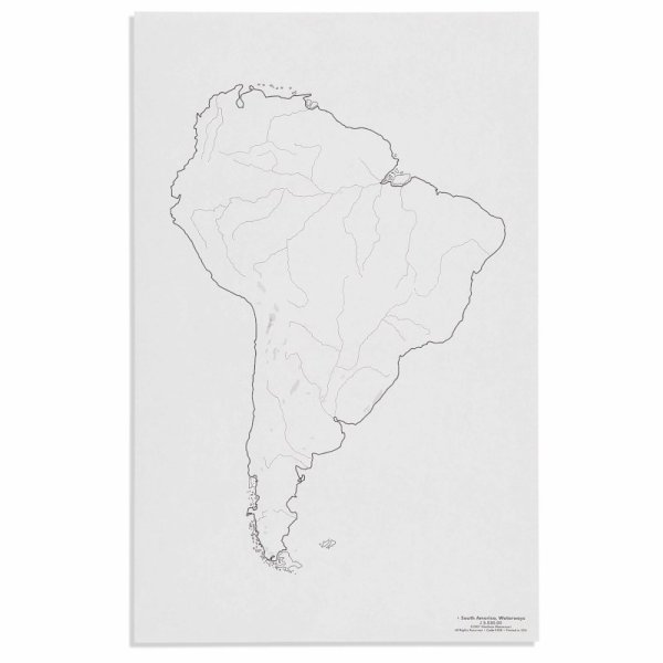 Контурная карта Южной Америки для печати а4