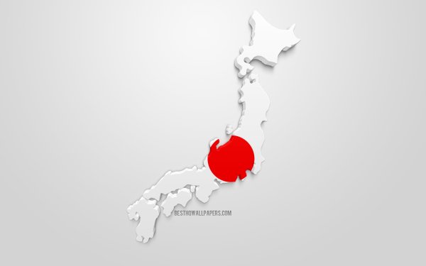 Карта Японии красивая