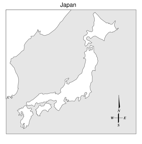Экономическая карта Японии контурная карта