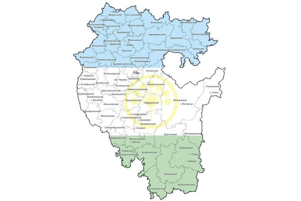 Географическая карта Республики Башкортостан