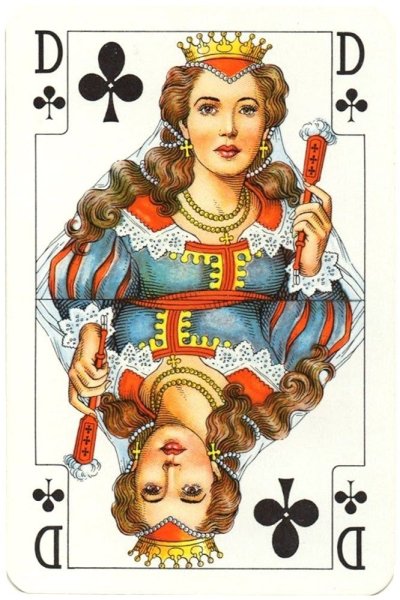 Карты игральные дама черви