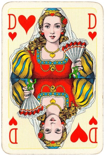 Рисунки карты игральные дама (45 фото)