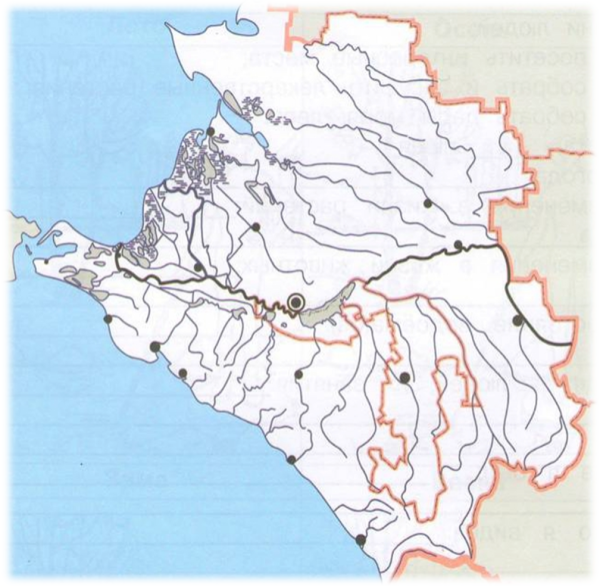 Карта Краснодарского края кубановедение