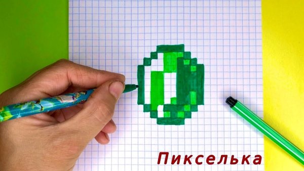 Пикселька рисунки по клеточкам майнкрафт