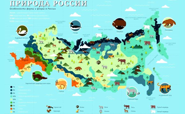 Животный мир России карта