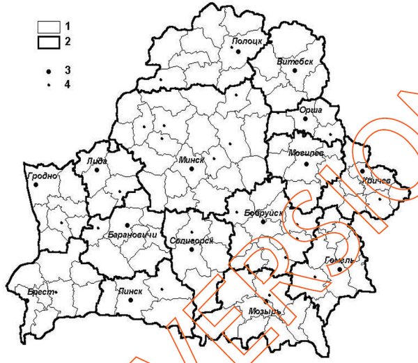 Контурная карат Белорусии