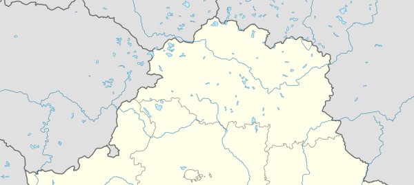 Контурная карта Белоруссии