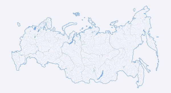 Карта России белая