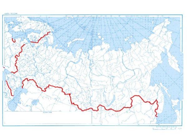Контурная карта по географии физическая карта России
