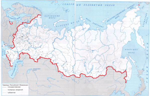 Контурная карта Российской Федерации