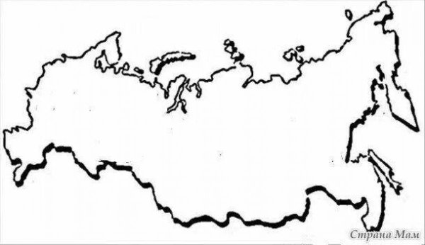Карта России раскраска