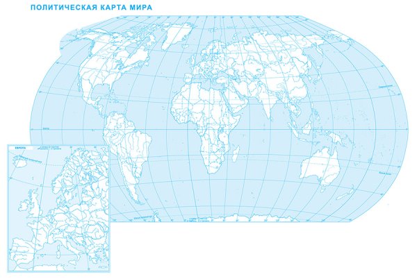 Рисунки контурные карты мира (46 фото)