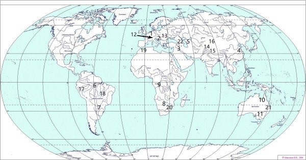 Контурные карты по географии физическая карта мира