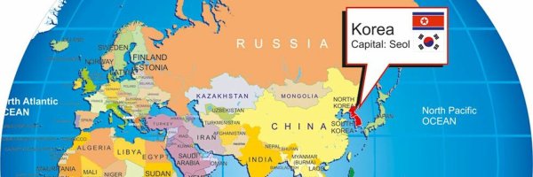 Где находится Корея на карте