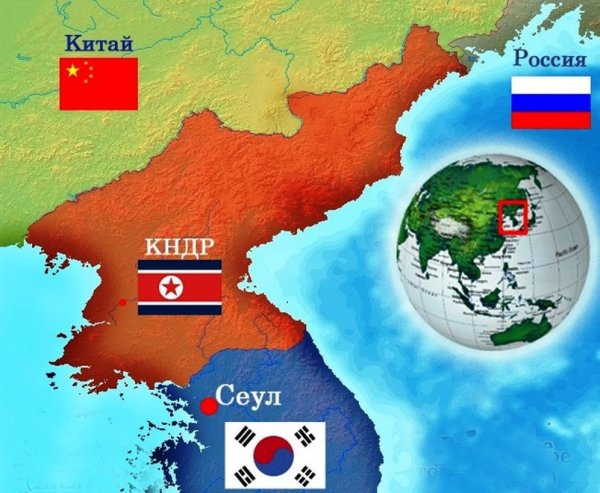 Корейский полуостров на карте