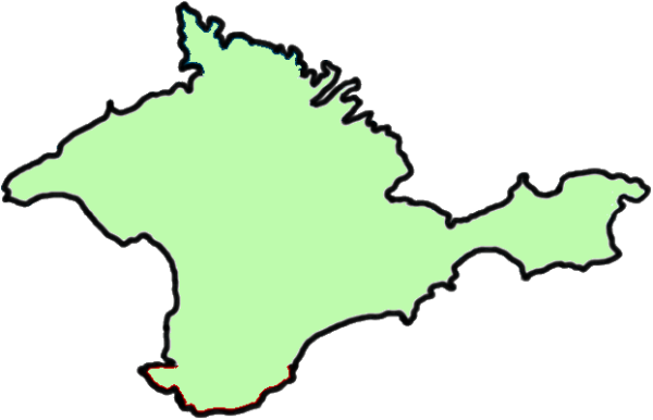Очертания Крымского полуострова