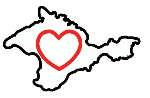 Изображение Крыма контурно
