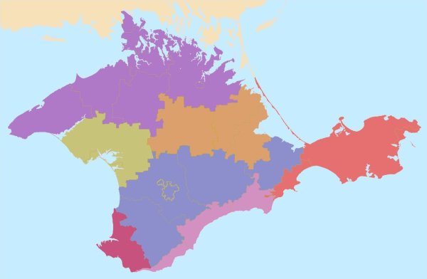 Административное деление полуострова Крым