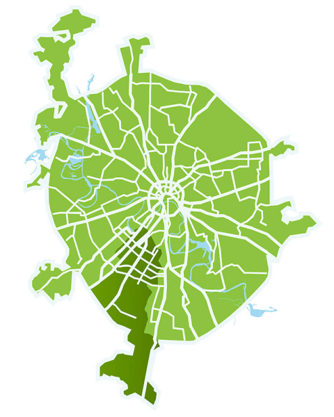 Векторная карта Москвы