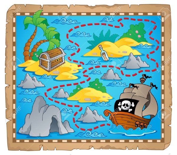 Рисунки пиратская карта сокровищ (44 фото)