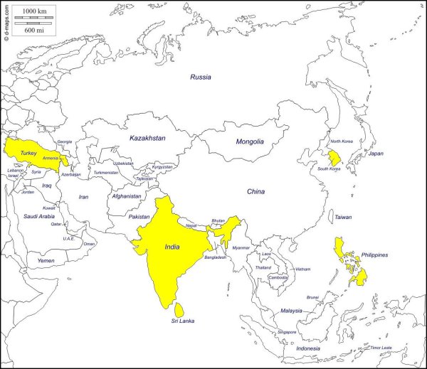 Рисунки политическая карта азии (41 фото)