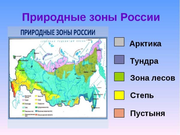 Окружающий мир карта природных зон