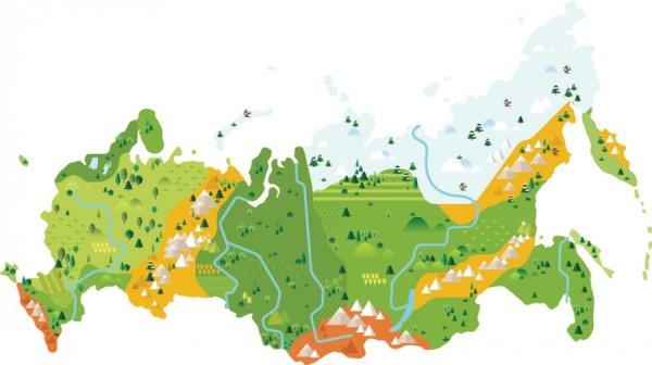 Природные зоны России вектор