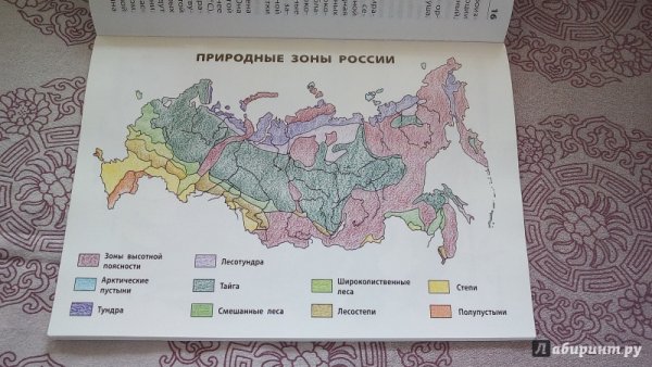 Природные зоны России для раскрашивания