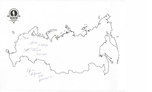 Карта РФ контур