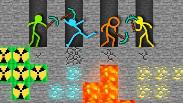 Stickman animation майнкрафт