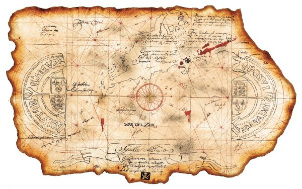 Настоящая Пиратская карта сокровищ древняя