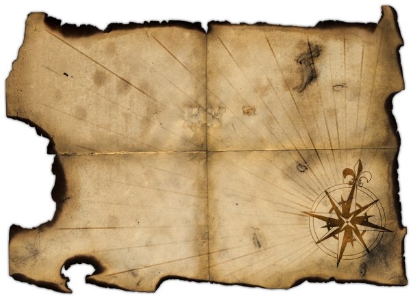 Пиратская карта сокровищ пустая
