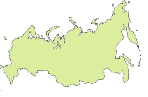 Карта РФ контур