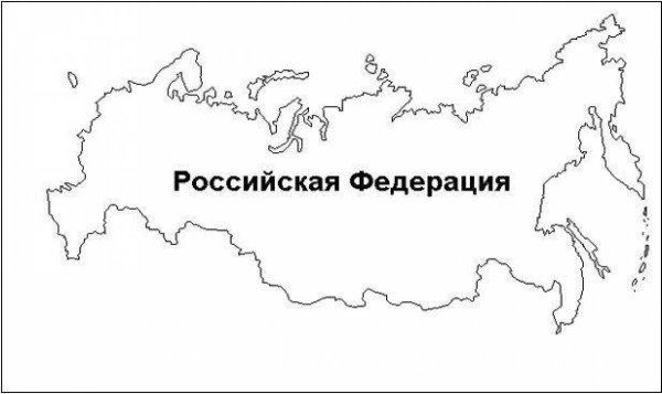 Карта России раскраска