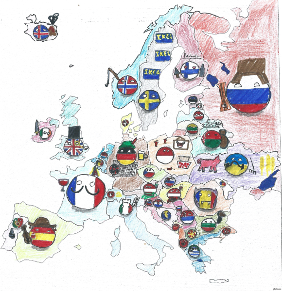 Карта Европы для детей