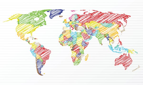 Политическая карта мира рисунок
