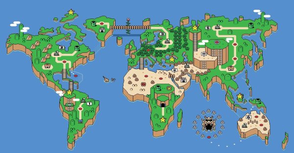 Карта super Mario World