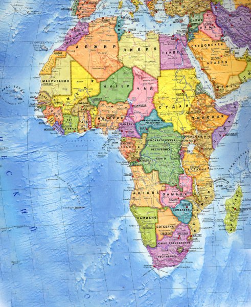 Физ карта Африки в хорошем качестве