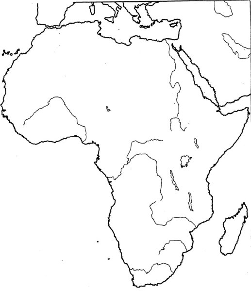 Подробная географическая карта Африки