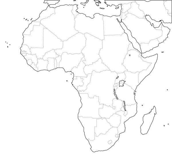 Атлас физическая карта Африки