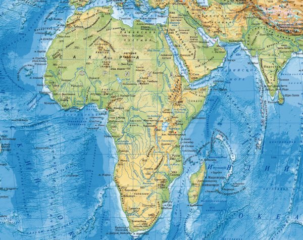 Атлас 7 класс география Дрофа карта Африки