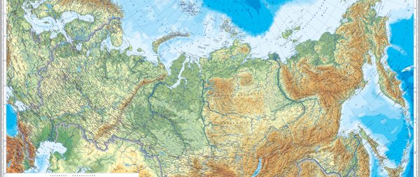 Географическая карта России географическая