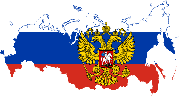 Флаг РФ на карте России