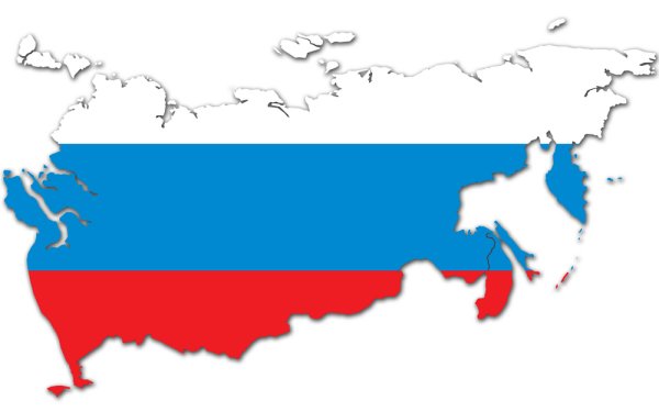 Российский флаг карта